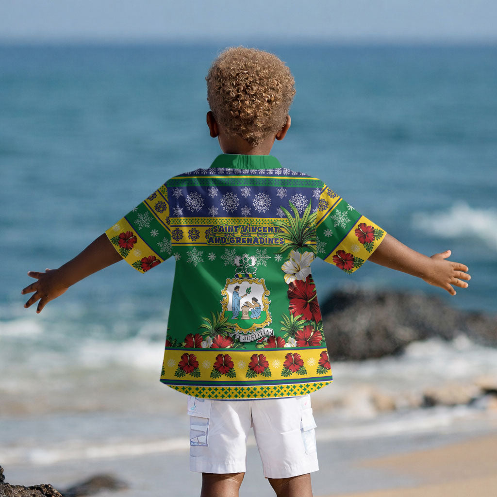 Afro-Vincentian Christmas Kid Hawaiian Shirt This Vincy Parrot Needs A Beach Retreat