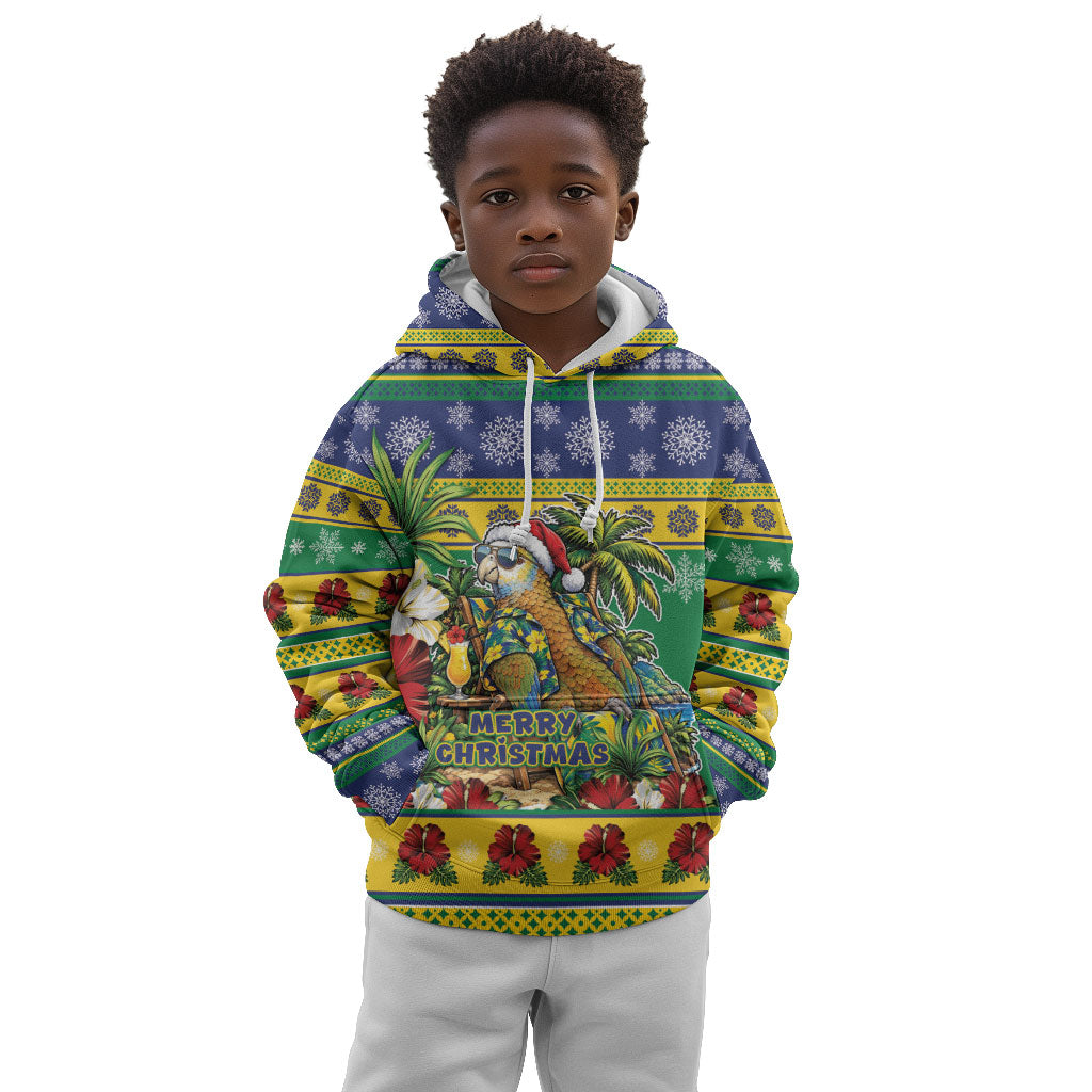 Afro-Vincentian Christmas Kid Hoodie This Vincy Parrot Needs A Beach Retreat