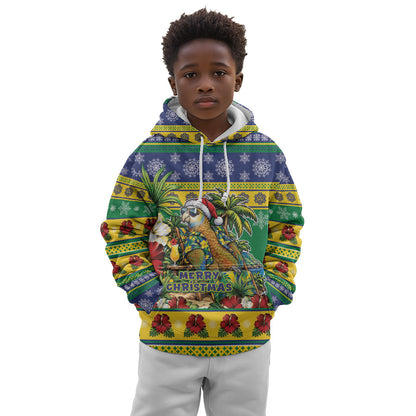 Afro-Vincentian Christmas Kid Hoodie This Vincy Parrot Needs A Beach Retreat