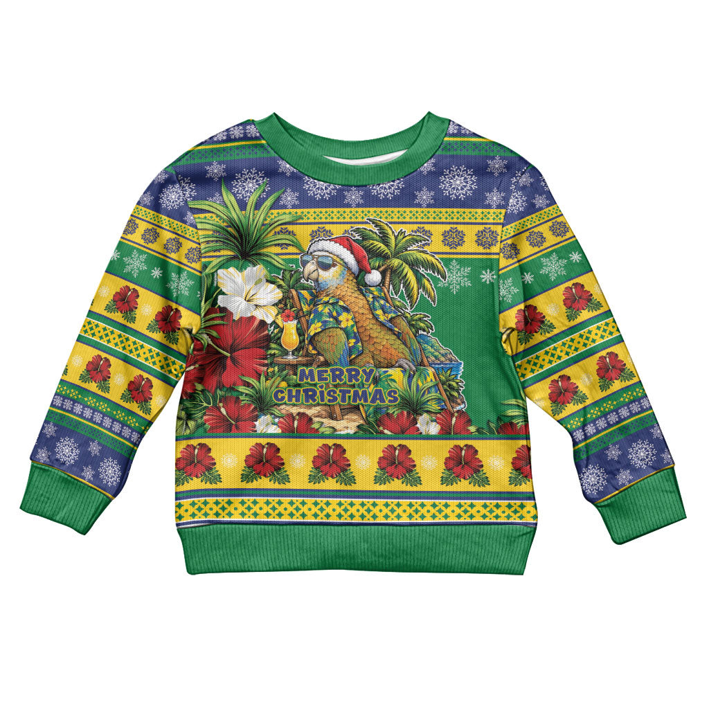 Afro-Vincentian Christmas Kid Ugly Christmas Sweater This Vincy Parrot Needs A Beach Retreat