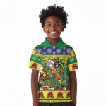 Afro-Vincentian Christmas Kid Polo Shirt This Vincy Parrot Needs A Beach Retreat