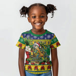 Afro-Vincentian Christmas Kid T shirt This Vincy Parrot Needs A Beach Retreat