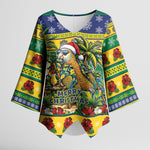 Afro-Vincentian Christmas Kimono Sleeve Blouse This Vincy Parrot Needs A Beach Retreat