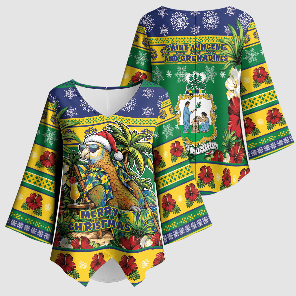 Afro-Vincentian Christmas Kimono Sleeve Blouse This Vincy Parrot Needs A Beach Retreat