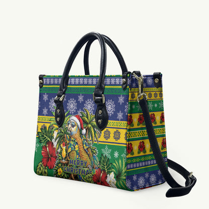 Afro-Vincentian Christmas Leather Bag This Vincy Parrot Needs A Beach Retreat