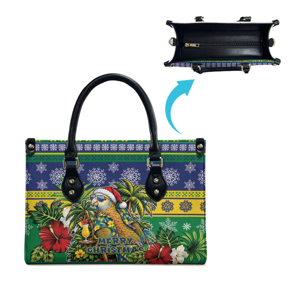 Afro-Vincentian Christmas Leather Bag This Vincy Parrot Needs A Beach Retreat