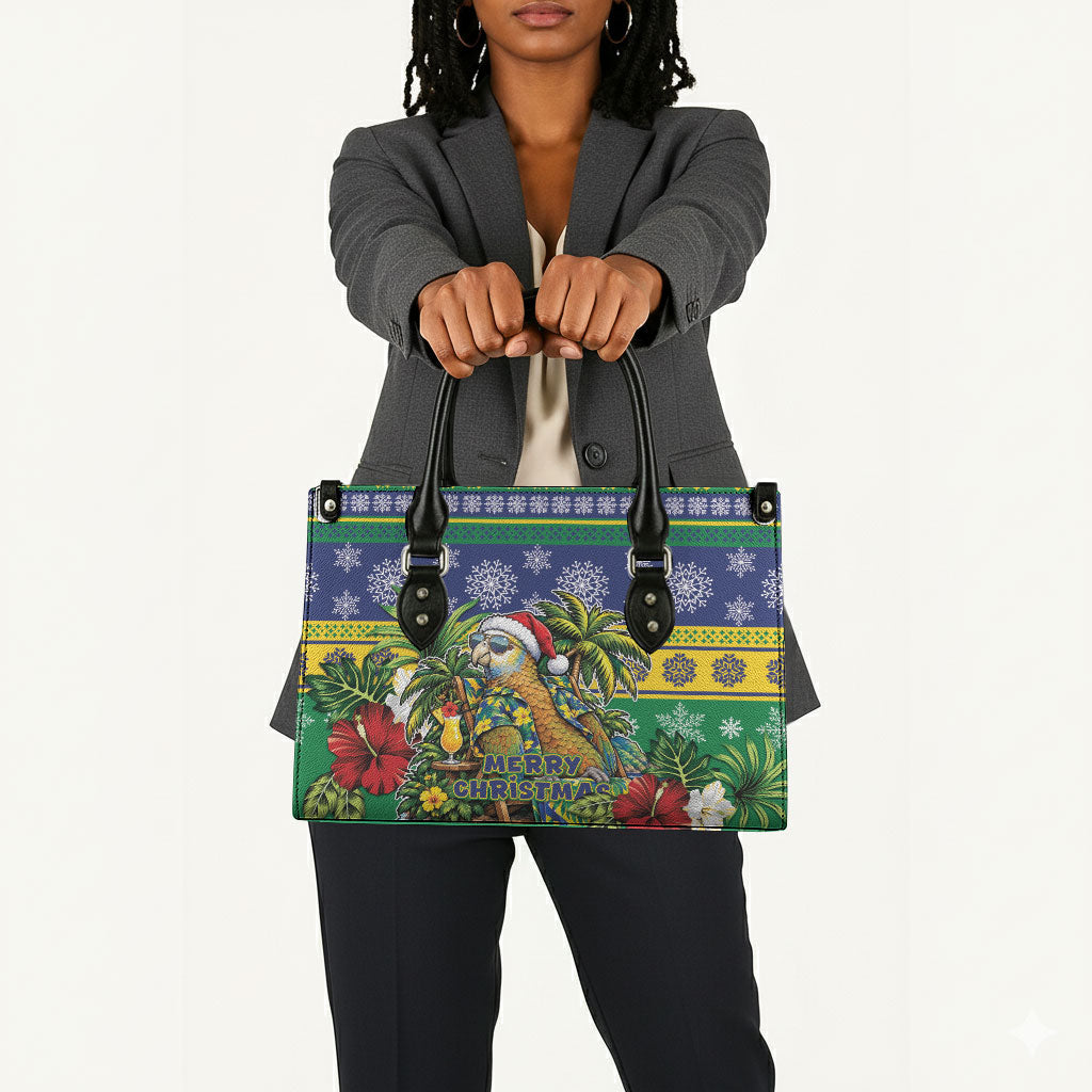Afro-Vincentian Christmas Leather Bag This Vincy Parrot Needs A Beach Retreat