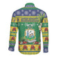Afro-Vincentian Christmas Long Sleeve Button Shirt This Vincy Parrot Needs A Beach Retreat
