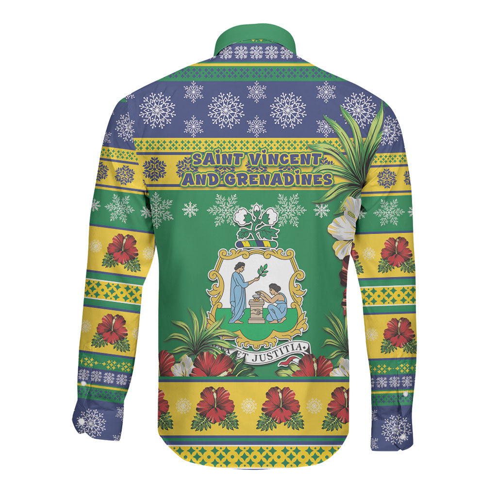 Afro-Vincentian Christmas Long Sleeve Button Shirt This Vincy Parrot Needs A Beach Retreat