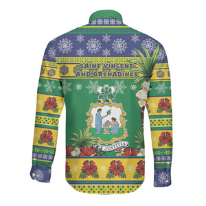Afro-Vincentian Christmas Long Sleeve Button Shirt This Vincy Parrot Needs A Beach Retreat