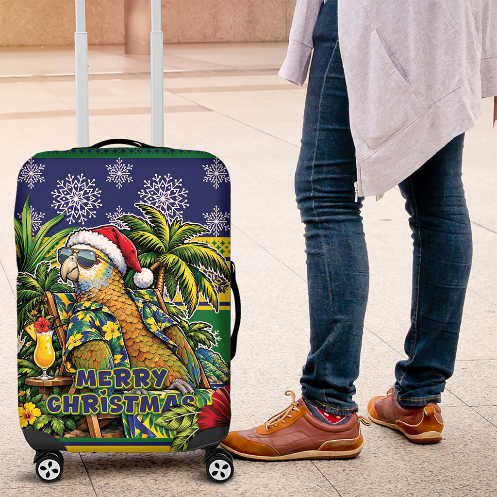 Afro-Vincentian Christmas Luggage Cover This Vincy Parrot Needs A Beach Retreat