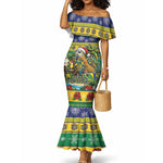 Afro-Vincentian Christmas Mermaid Dress This Vincy Parrot Needs A Beach Retreat