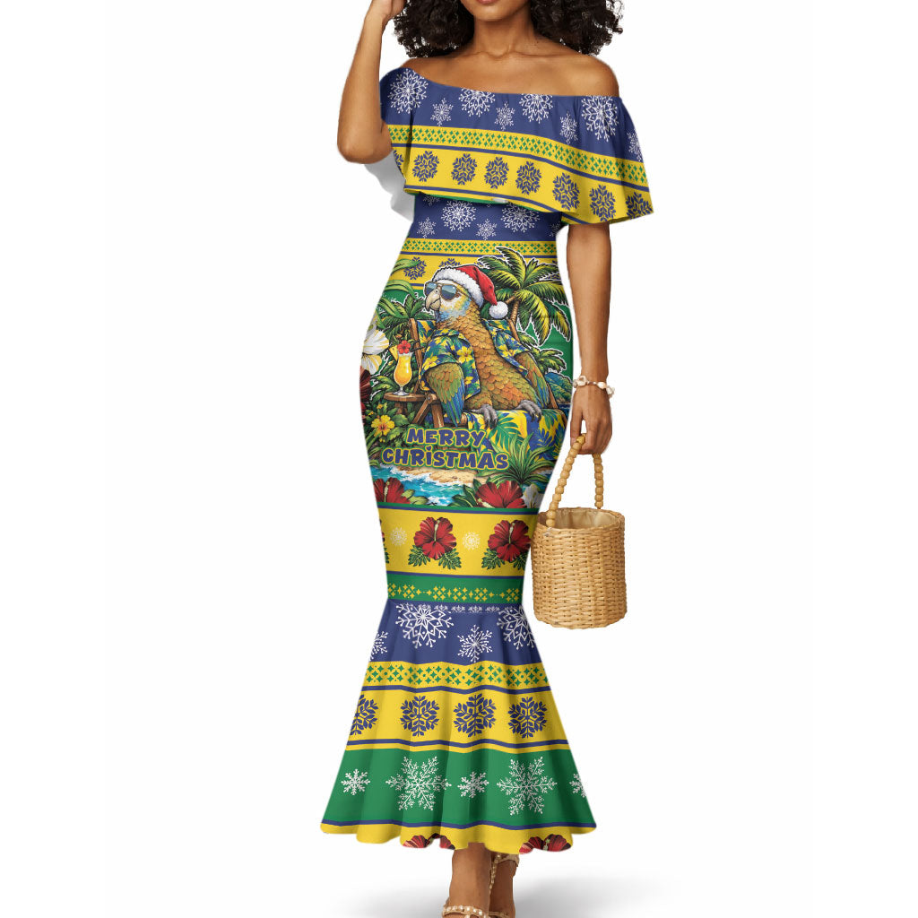 Afro-Vincentian Christmas Mermaid Dress This Vincy Parrot Needs A Beach Retreat