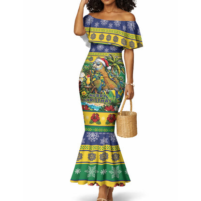 Afro-Vincentian Christmas Mermaid Dress This Vincy Parrot Needs A Beach Retreat