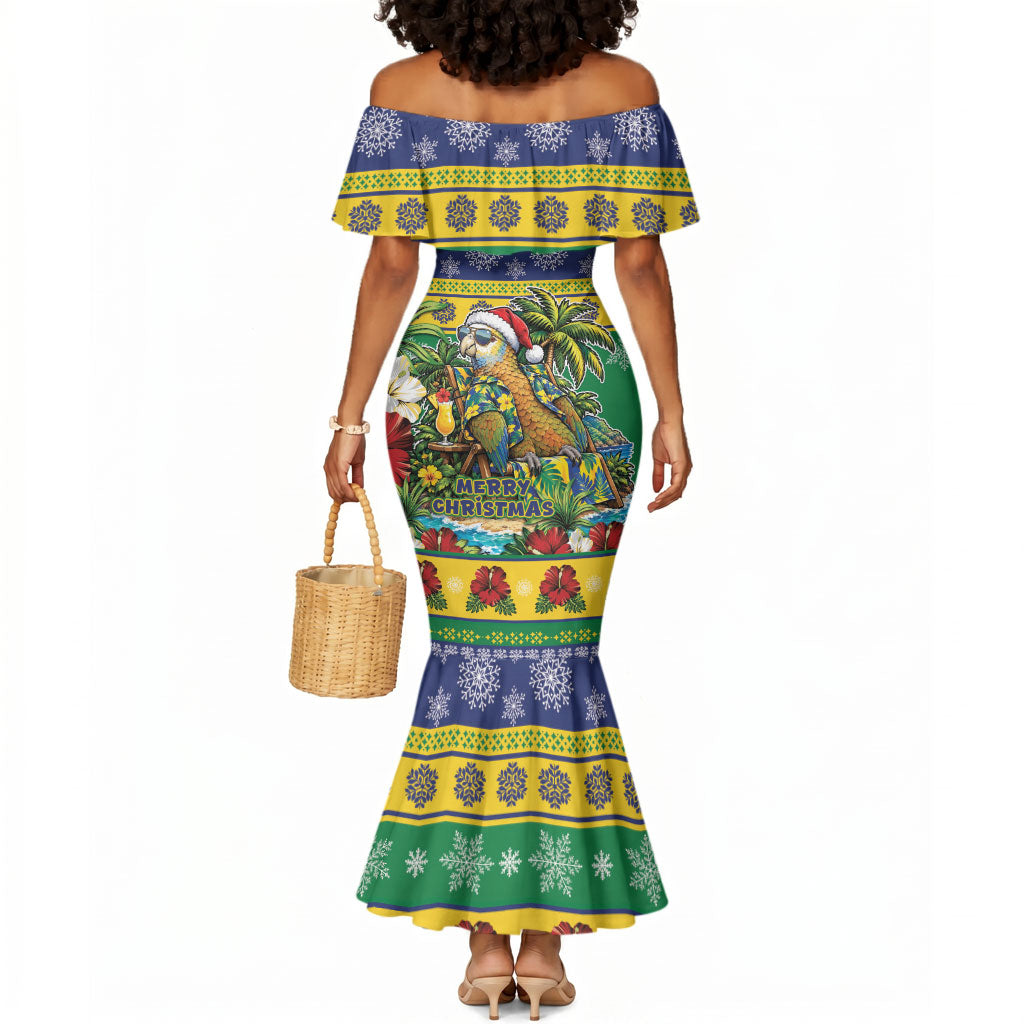 Afro-Vincentian Christmas Mermaid Dress This Vincy Parrot Needs A Beach Retreat