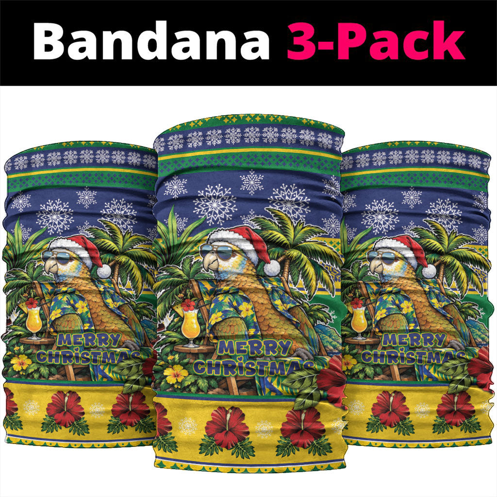 Afro-Vincentian Christmas Neck Gaiter This Vincy Parrot Needs A Beach Retreat