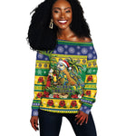 Afro-Vincentian Christmas Off Shoulder Sweater This Vincy Parrot Needs A Beach Retreat