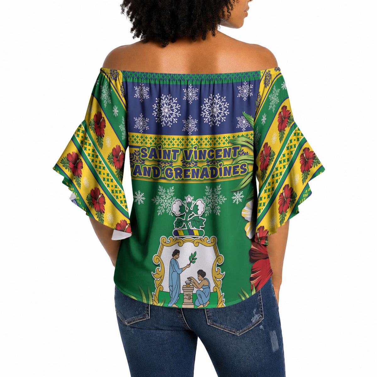 Afro-Vincentian Christmas Off Shoulder Wrap Waist Top This Vincy Parrot Needs A Beach Retreat