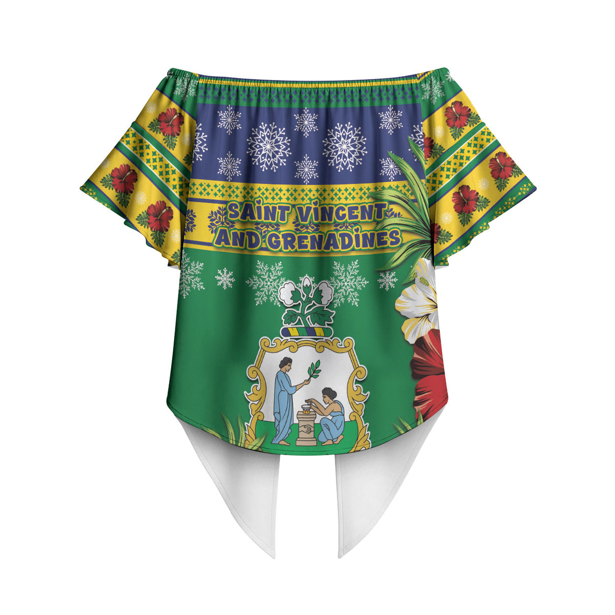 Afro-Vincentian Christmas Off Shoulder Wrap Waist Top This Vincy Parrot Needs A Beach Retreat