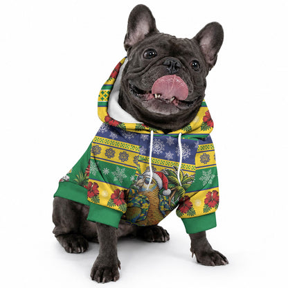 Afro-Vincentian Christmas Pet Hoodie This Vincy Parrot Needs A Beach Retreat