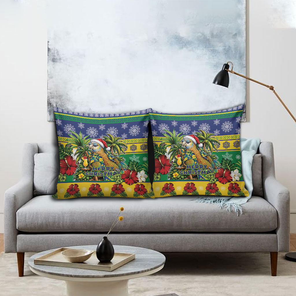 Afro-Vincentian Christmas Pillow Cover This Vincy Parrot Needs A Beach Retreat
