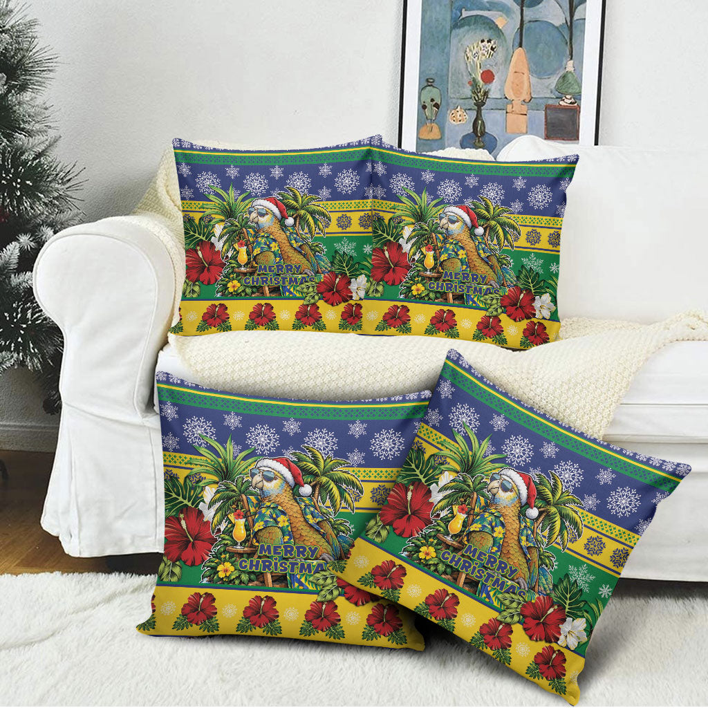 Afro-Vincentian Christmas Pillow Cover This Vincy Parrot Needs A Beach Retreat