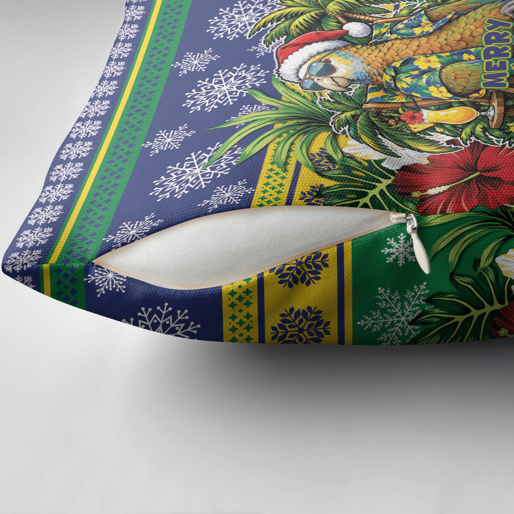 Afro-Vincentian Christmas Pillow Cover This Vincy Parrot Needs A Beach Retreat