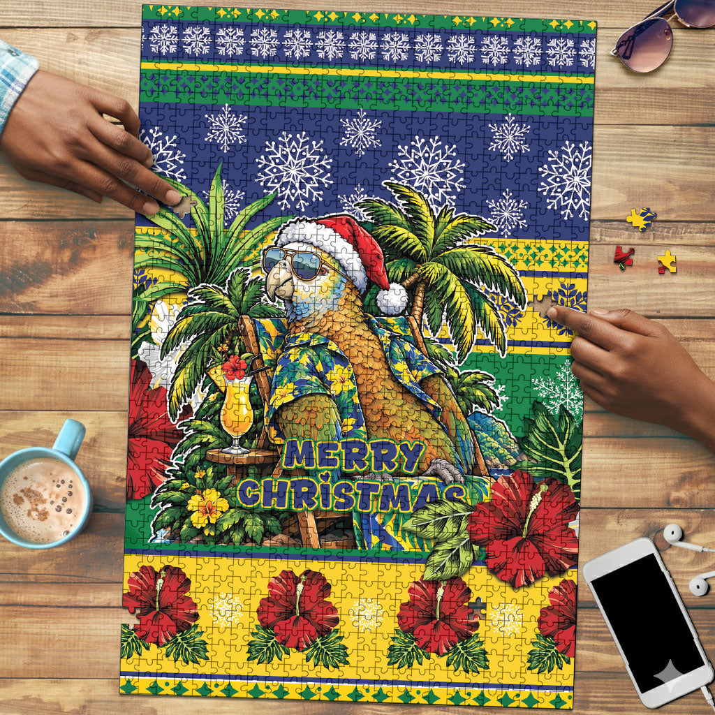 Afro-Vincentian Christmas Puzzle This Vincy Parrot Needs A Beach Retreat