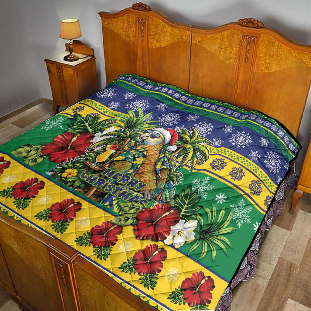 Afro-Vincentian Christmas Quilt This Vincy Parrot Needs A Beach Retreat
