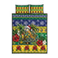 Afro-Vincentian Christmas Quilt Bed Set This Vincy Parrot Needs A Beach Retreat