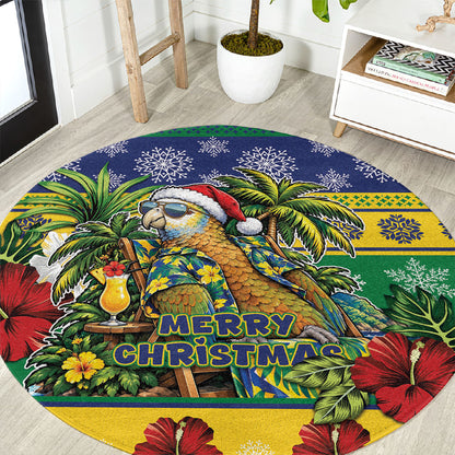 Afro-Vincentian Christmas Round Carpet This Vincy Parrot Needs A Beach Retreat