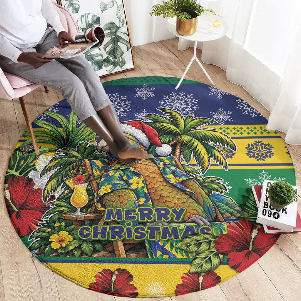 Afro-Vincentian Christmas Round Carpet This Vincy Parrot Needs A Beach Retreat