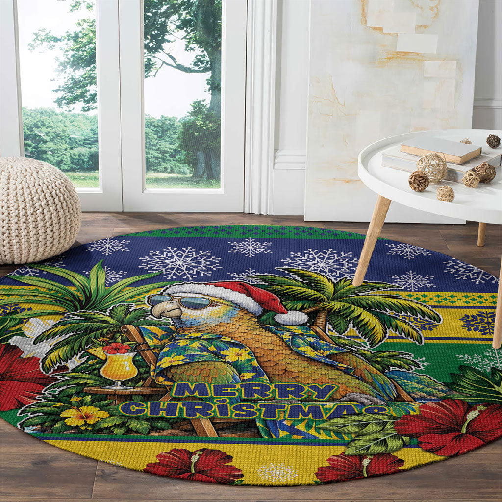 Afro-Vincentian Christmas Round Carpet This Vincy Parrot Needs A Beach Retreat
