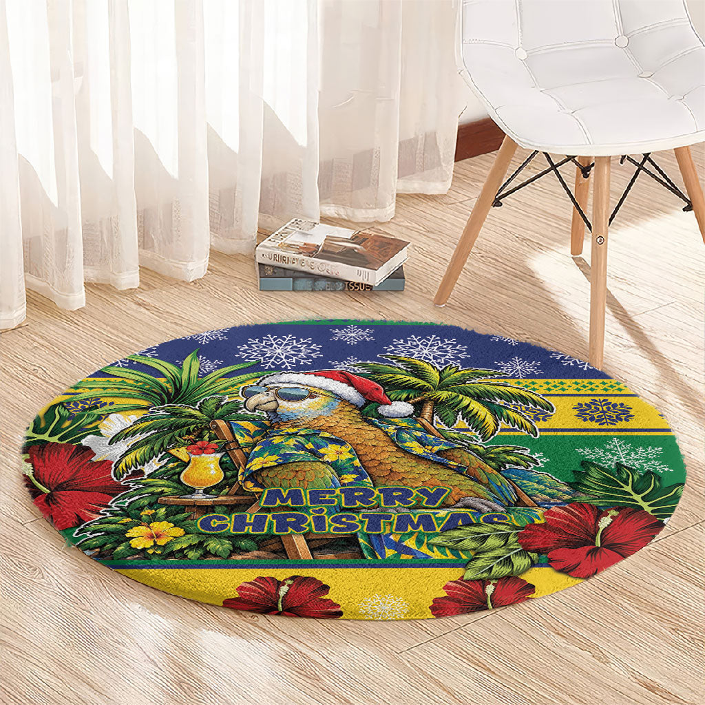 Afro-Vincentian Christmas Round Carpet This Vincy Parrot Needs A Beach Retreat