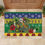 Afro-Vincentian Christmas Rubber Doormat This Vincy Parrot Needs A Beach Retreat