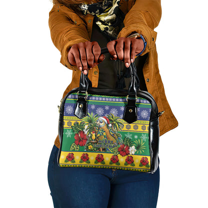 Afro-Vincentian Christmas Shoulder Handbag This Vincy Parrot Needs A Beach Retreat