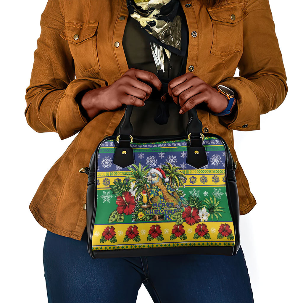 Afro-Vincentian Christmas Shoulder Handbag This Vincy Parrot Needs A Beach Retreat
