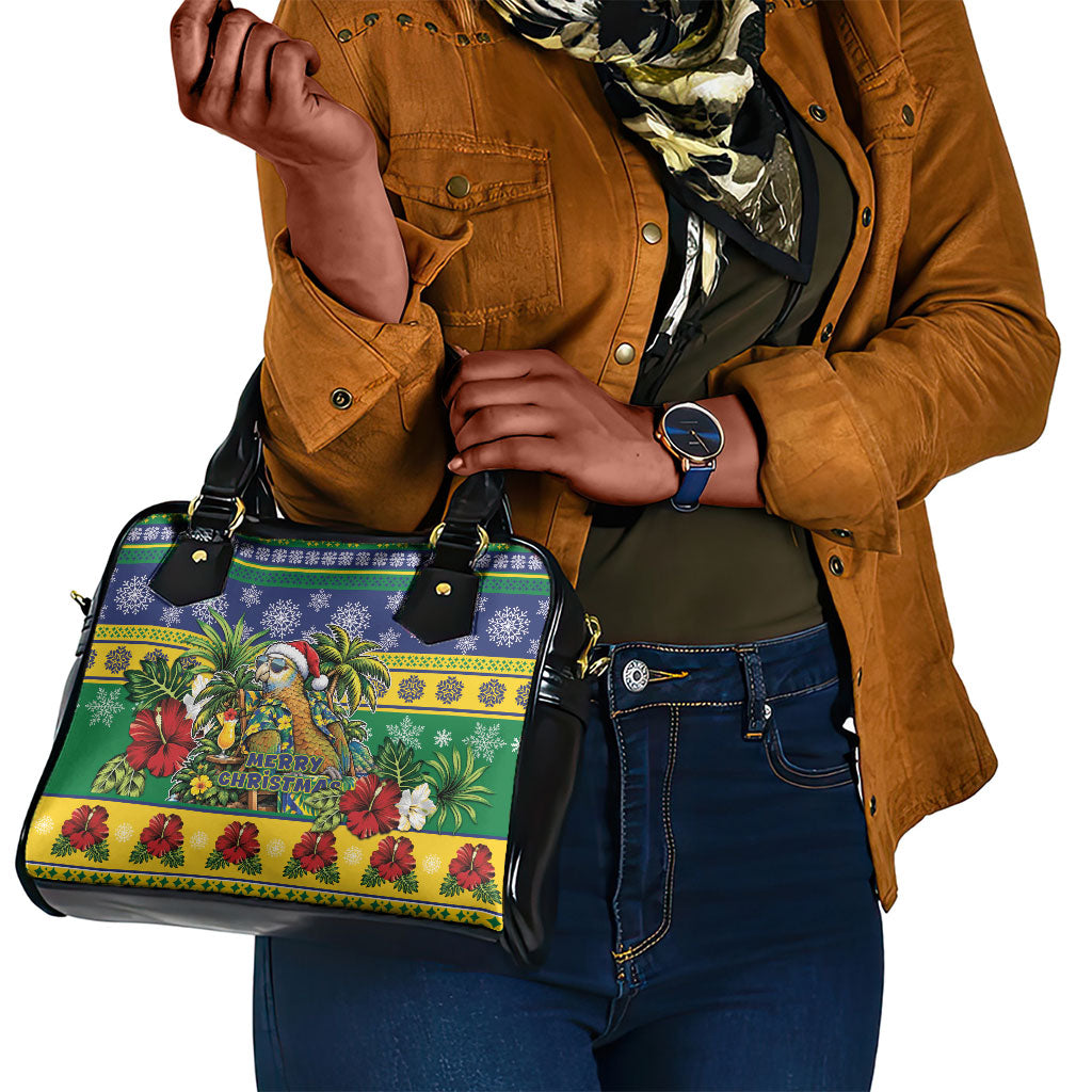 Afro-Vincentian Christmas Shoulder Handbag This Vincy Parrot Needs A Beach Retreat