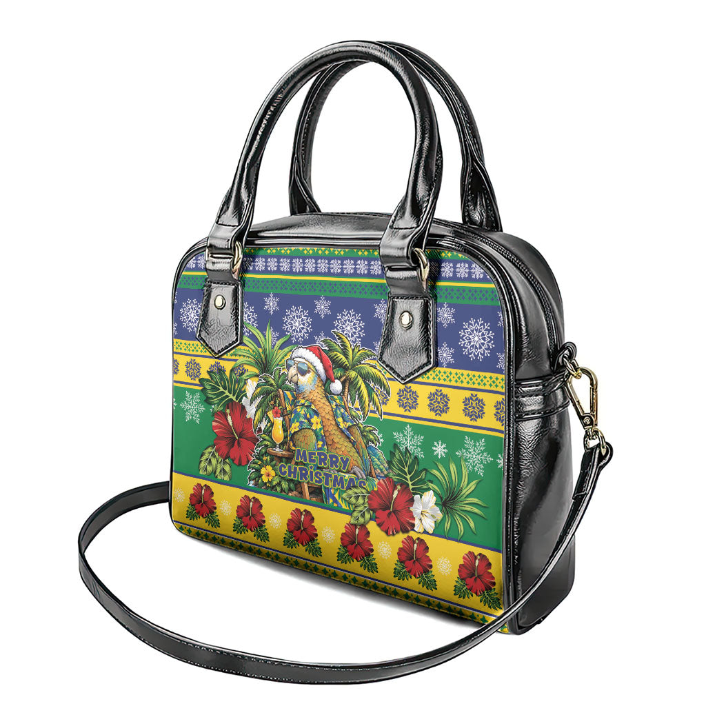 Afro-Vincentian Christmas Shoulder Handbag This Vincy Parrot Needs A Beach Retreat