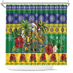 Afro-Vincentian Christmas Shower Curtain This Vincy Parrot Needs A Beach Retreat
