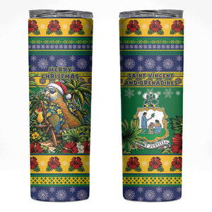 Afro-Vincentian Christmas Skinny Tumbler This Vincy Parrot Needs A Beach Retreat