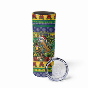 Afro-Vincentian Christmas Skinny Tumbler This Vincy Parrot Needs A Beach Retreat