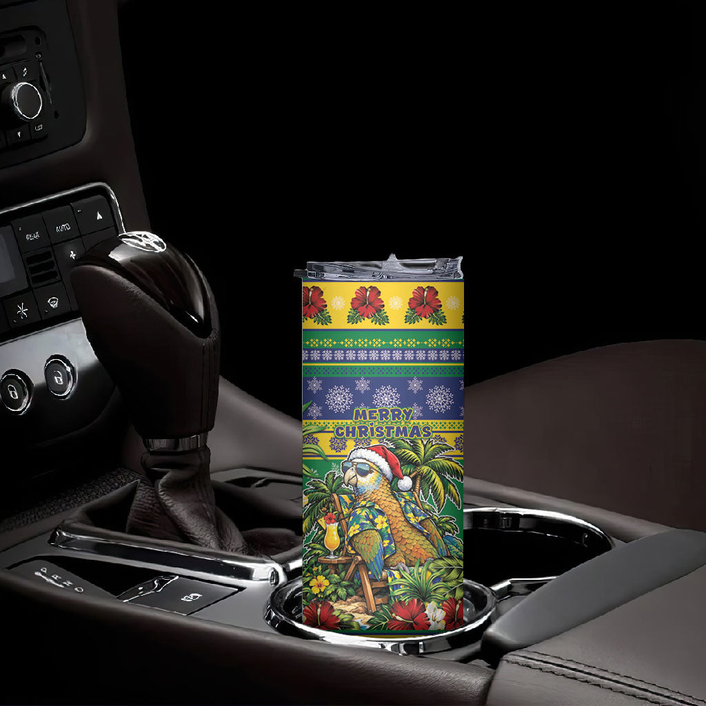 Afro-Vincentian Christmas Skinny Tumbler This Vincy Parrot Needs A Beach Retreat