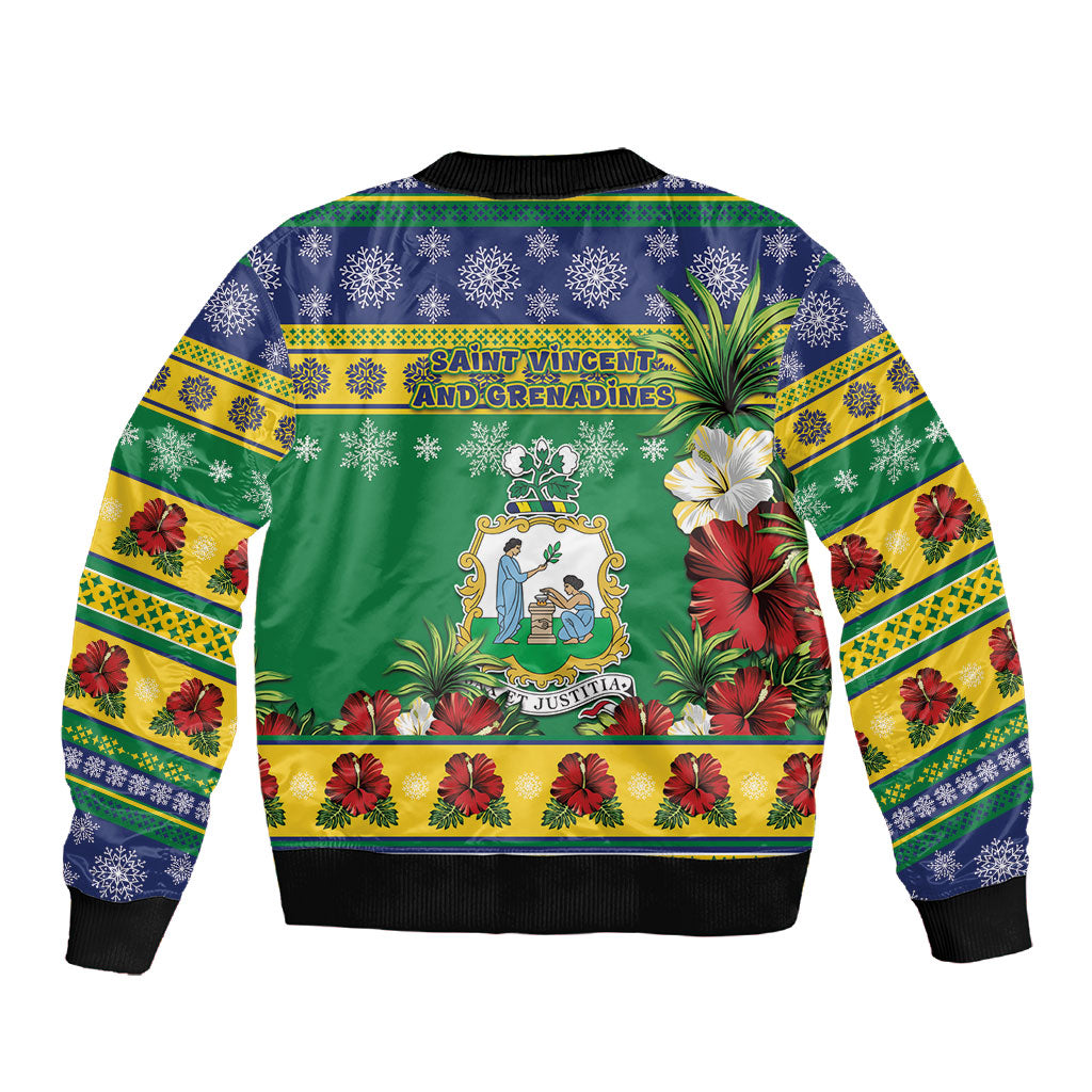 Afro-Vincentian Christmas Sleeve Zip Bomber Jacket This Vincy Parrot Needs A Beach Retreat