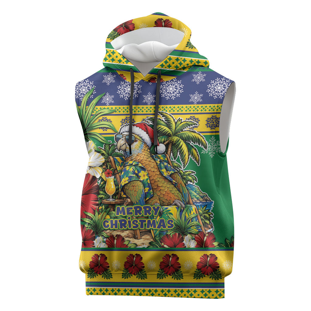Afro-Vincentian Christmas Sleeveless Hoodie This Vincy Parrot Needs A Beach Retreat