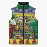 Afro-Vincentian Christmas Sleeveless Puffer Jacket This Vincy Parrot Needs A Beach Retreat