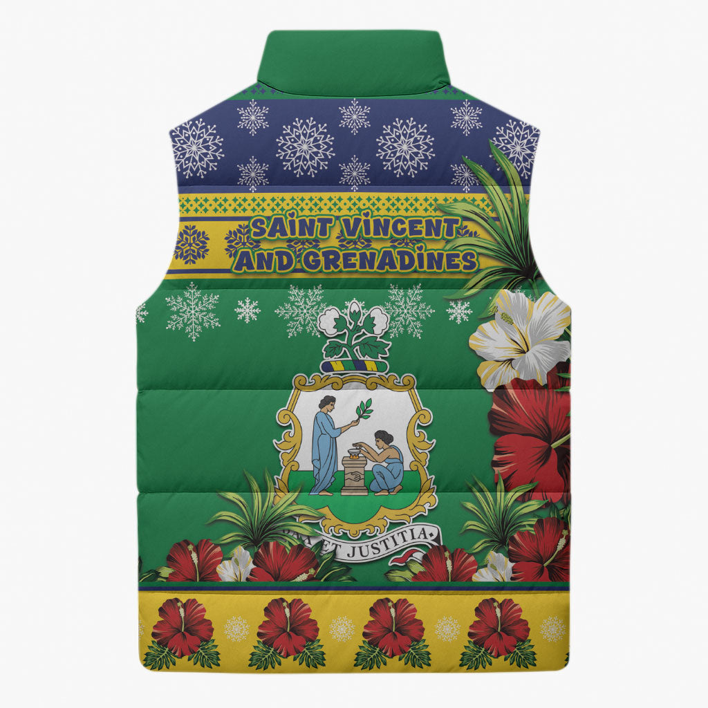 Afro-Vincentian Christmas Sleeveless Puffer Jacket This Vincy Parrot Needs A Beach Retreat