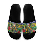 Afro-Vincentian Christmas Slide Sandals This Vincy Parrot Needs A Beach Retreat