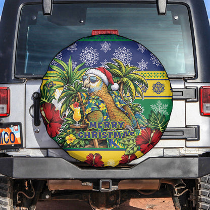 Afro-Vincentian Christmas Spare Tire Cover This Vincy Parrot Needs A Beach Retreat