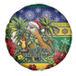 Afro-Vincentian Christmas Spare Tire Cover This Vincy Parrot Needs A Beach Retreat